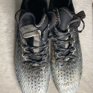 Under Armour Black and Gray Athletic Shoes cleats